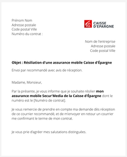 la lettre pour resilier une assurance mobile securmedia